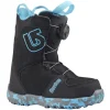 Burton Grom BOA Junior Snowboard Boots Black/Blue -Leki Shop burton grom boa junior snowboard boots black blue