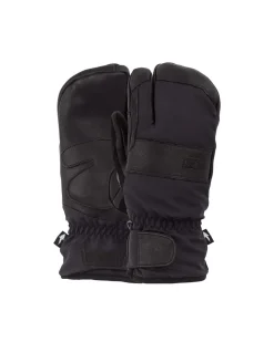 POW August Short Trigger Snowboard Mitts Black
